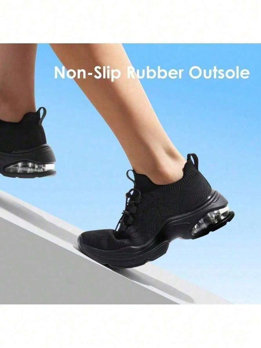 Women Walking Sneaker SlipOn Air Cushion Slip Resistant Tennis
