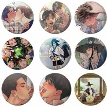 58mm 可爱韩国漫画画家夜之纽扣别针延承浩白娜久林 BL 漫画胸针徽章包包装饰情侣礼物 - 58mm - 查看 3