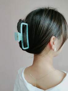 1 chiếc kẹp tóc thanh lịch họa tiết giản dị, bằng nhựa Acetate, cỡ trung bình, dành cho mọi mùa - Đường màu đỏ - Xem 8