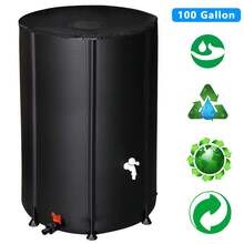 Rain Barrels To Collect Rainwater From Gutter - Rain Collection Barrel Water Barrel Rainwater Collection System Collapsible Rain Barrel - 100 Gallon-black - View 7