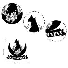 Custom CAT House Number, Cat Street Number, Kitty Street Number Sign, Metal House Number, Custom Number Sign, Address Plaque, Custom Moon Cat Metal Wall Art Gifts Birthday Graduation - Black - View 7