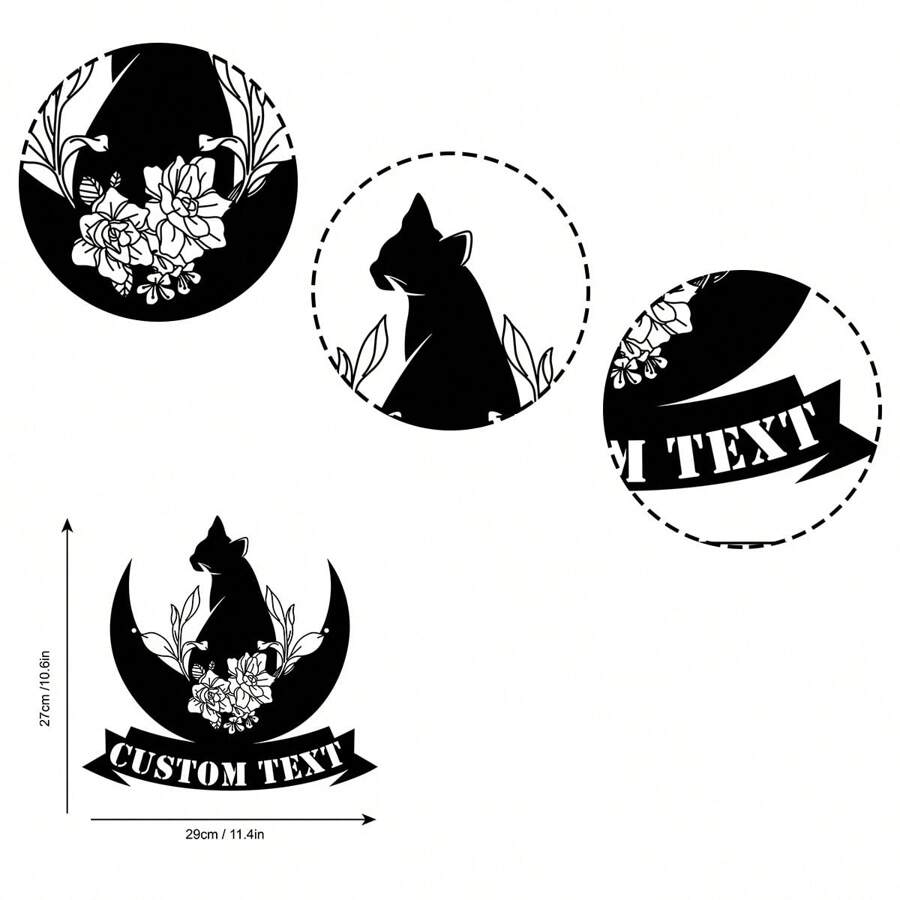 Custom cat house number cat street number kitty street number sign