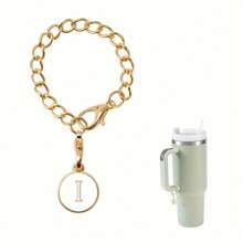 1 Packung Initialen Charm Anhänger, personalisierte Buchstaben Schmuckanhänger zur Kennzeichnung von Kaffeetassen, Anti-Verlust Dekoartikel