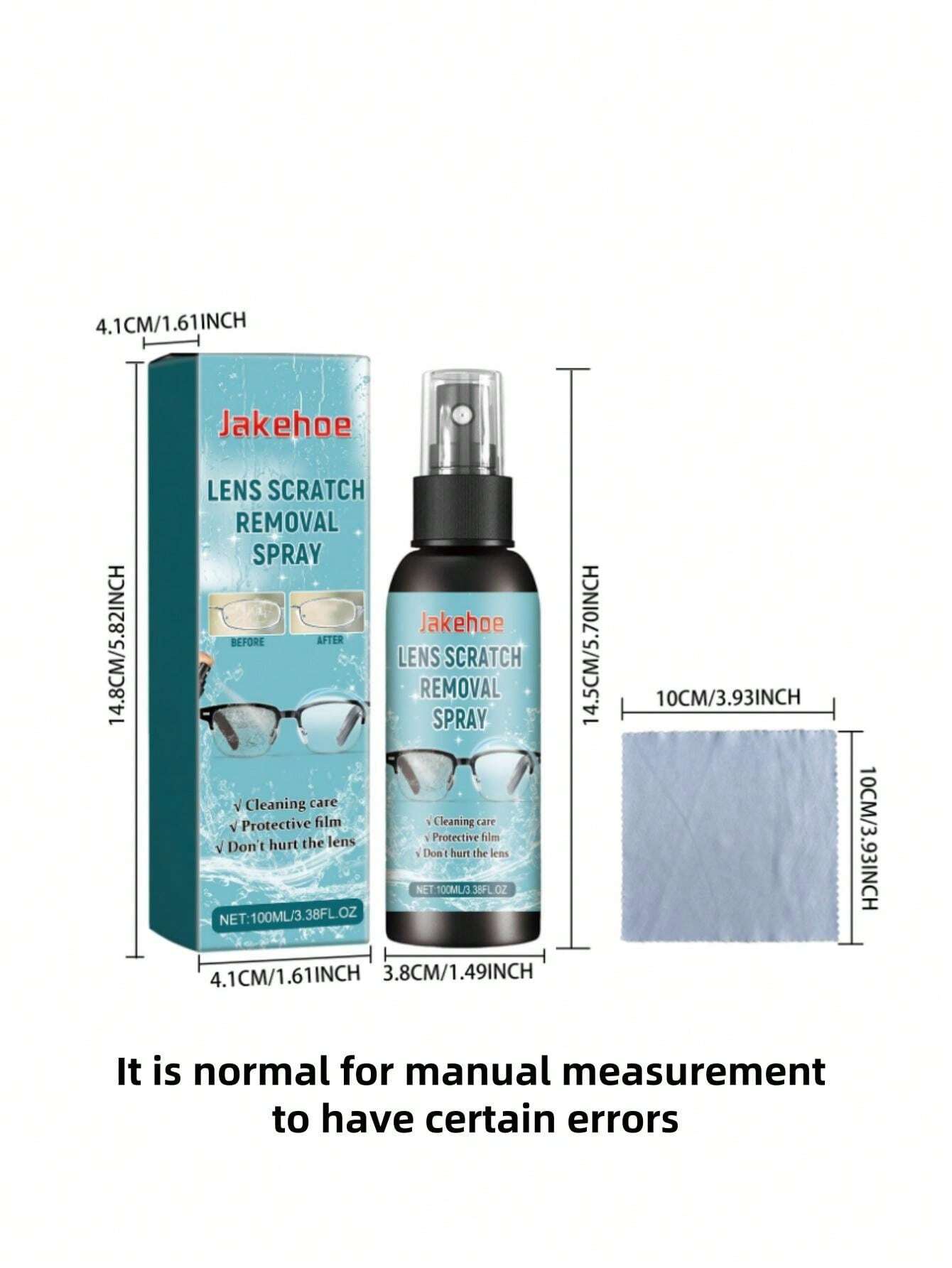 Eyeglasses Lens Cleaning Spray, Spray Type Lens Cleaner Safe For