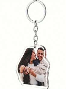 1 Personalized Custom Carved UV Color Photo Keychain - Stainless Steel And Acrylic Pendant, Round Transparent Pendant Suitable For Bags And Suitcases - Personalized Custom Christmas Gift, Perfect Custom Gift For Fathers Or Boyfriends Or Couples,Durable,Engraved,Colorful,Cute,Adorable,Funny,Kawaii,Y2K,Stylish,Unisex,Casual,Custom,Personalized,Unique,Customized,Ideal Gifts For Him,Ideal Gifts For Her,Her,Boyfriend,Girlfriend,Family,Friends,Children,For Anniversaries,For Valentine's Day,For Mother's Day,For Birthdays,For Children's Day,For Father's Day,For Graduation,For Weddings,For Housewarming