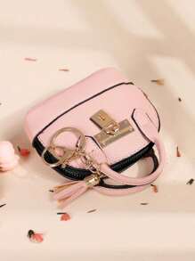 1个时尚百搭迷你简约可爱零钱包，创意零钱包钥匙扣包，迷你钱包，口袋钱包，时尚又有趣，适合购物、通勤、工作 - 彩色 - 查看 17