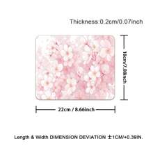 Cute Pink Sakura Mouse Pad, Floral Flowers Mouse Pad, Cherry Blossom Mousepad, Aesthetic Desk Decor, Anti Slip Rubber Base Mice Pad For Computer Office Girl