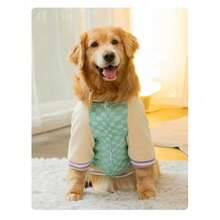 Quần áo cho chó lớn, áo khoác cotton kẻ caro, phù hợp với Golden Retriever, Labrador, Border Collie, Husky và các giống chó cỡ trung/lớn khác vào mùa thu/đông - màu xanh lá - Xem 7