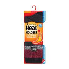 Heat Holders Mens Twist Patterned Thick Winter Thermal Socks - Fast Shipping And Quick Delivery - Black - View 2