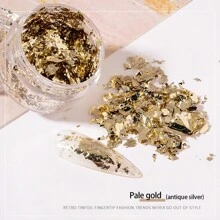 1bottle 2 Colors Resin Golden Foil Paper Making Resin Crafts Making Art Painting Art Candle Decoration Golden Silver 0.11oz Flakes For Easter Decoration DIY Handmade Resin Fillers - Multicolor - View 17
