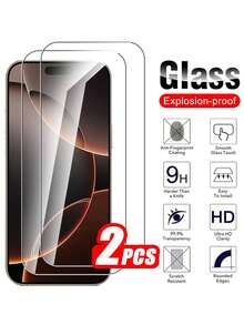 2 件钢化玻璃屏幕保护膜适用于 iPhone 11 12 13 14 15 16Pro Max Plus 全保护防刮保护膜 iPhone 7 8 iPhone X Xs Xr - 無色 - 查看 22