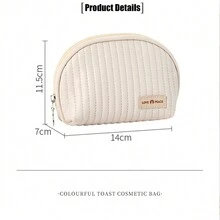 1pc Phong cách thời trang cho phụ nữ Túi đựng đồ trang điểm màu kem Túi đựng đồ lưu trữ tại nhà Túi đựng đồ trang điểm & sắp xếp thời trang PU Túi đựng mỹ phẩm du lịch di động Túi đựng đồ ăn trưa Túi du lịch Túi dành cho phụ nữ - Nhiều màu - Xem 7