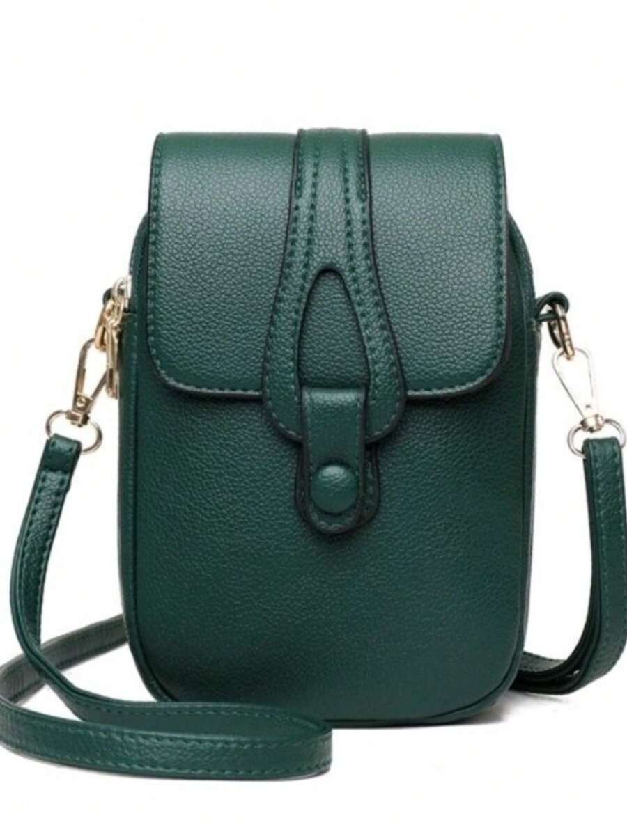 New Stylish Women Shoulder Cell Phone Bag, FASHION SHOPE - Green - View 1