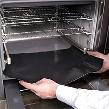 Extra Thick Non-Stick Reusable Oven Liner Mat – Heavy Duty Oven Floor Protector, Easy To Trim For Custom Fit, Electric & Gas Oven Compatible, Kitchen Accessory For Mess-Free Baking Non-Stick BBQ Grill Mat Heat Resistant Baking Reusable Barbecue Plate Cooking Grilling Sheet Liner Tools 40x33cm Back To School