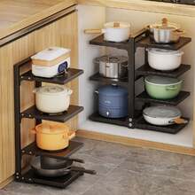 1 cái Giá để nồi và chảo cho tủ, Giá để nồi có thể điều chỉnh cho dưới tủ, Giá để nồi để sắp xếp & lưu trữ, Giá để nắp nồi chống gỉ - Nhiều màu - Xem 8