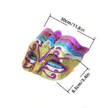 12 piezas de máscaras chapadas en oro para bodas, fiestas, carnavales; color aleatorio, de vuelta a la escuela Día de San Valentín - Multicolor - Ver 5