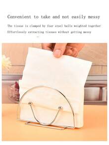 1 件餐巾/纸巾架，垂直桌面纸巾分配器，适用于餐厅和酒店 - 銀色 - 查看 6