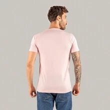 T-Shirt Slim T-Shirt Fashion Streetwear Shirt Cotton Miami Florida - 淺粉色 - 查看 2