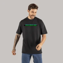 Vai Na Fé StreetWear T-Shirt Various Colors Printed Oversize Jacket - 黑色 - 查看 1