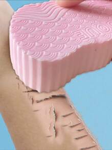 1pc Painless Exfoliating Sponge For Body Scrub, Grey Home Bathroom Decor Fall Decor Back To School