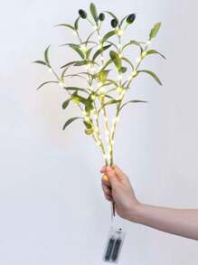 1 片人造橄榄叶，逼真的酒店婚礼家居装饰假植物叶，绿色橄榄叶创意装饰品，适用于房间、派对和节日装饰（不含电池）、情人节、礼物 - 彩色 - 查看 6