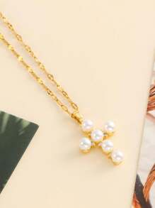 1 件装，复古奢华风格，铜质镶嵌锆石幸运吊坠，不锈钢 18k 镀金银防过敏女士项链，适合珠宝礼物、情侣、中性风格 - 彩色 - 查看 12