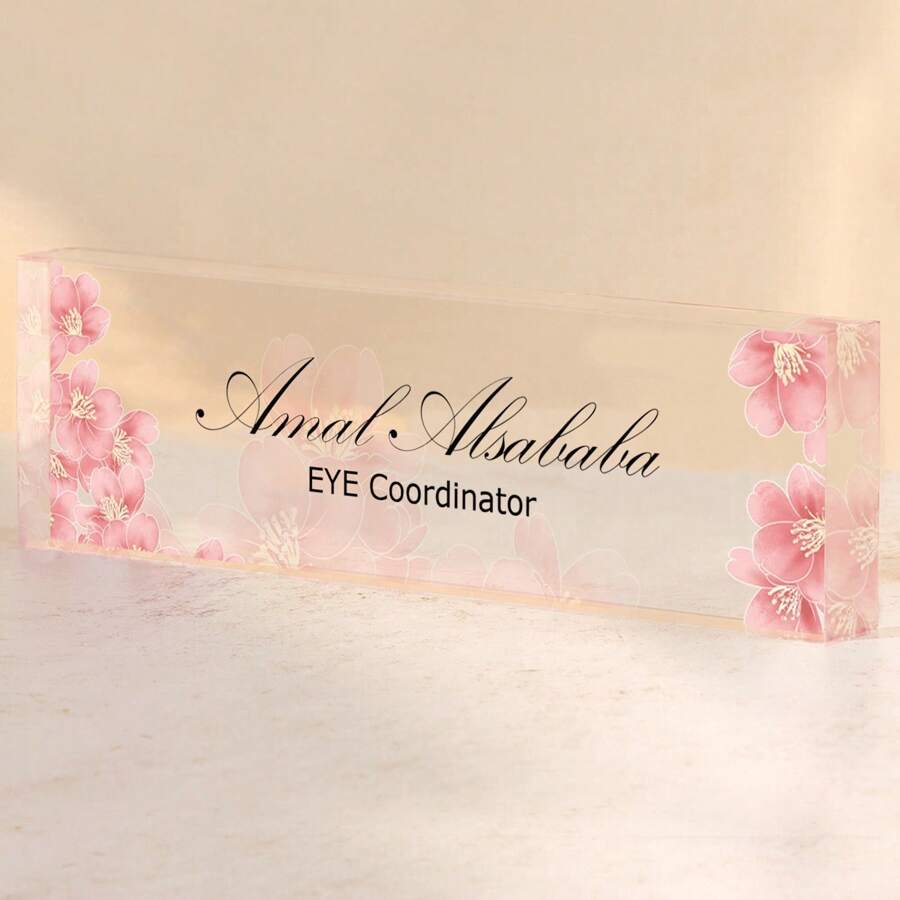 1pc,Personalized Desk Name Plate, Simple, Cute, Artistic Retro,Style