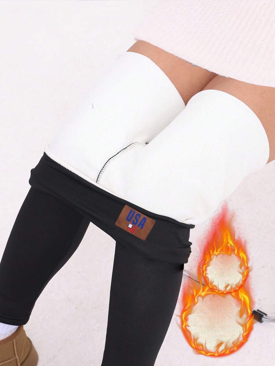 1 Piece Of Women's Autumn And Winter Plush And Thickened Yoga Pants