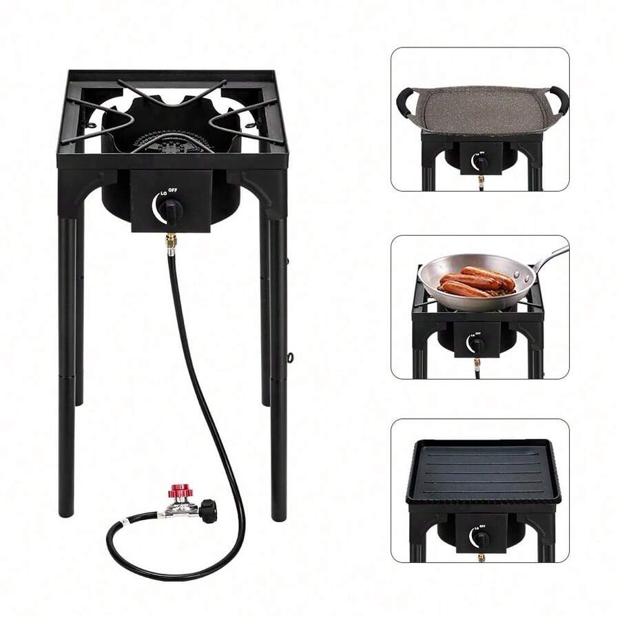 Outdoor Camp Stove High Pressure Propane Gas Cooker Portable Cast Iron