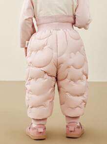 mini bala 男童女童裤子2024秋冬新款高腰长裤 - 粉紅 - 查看 3