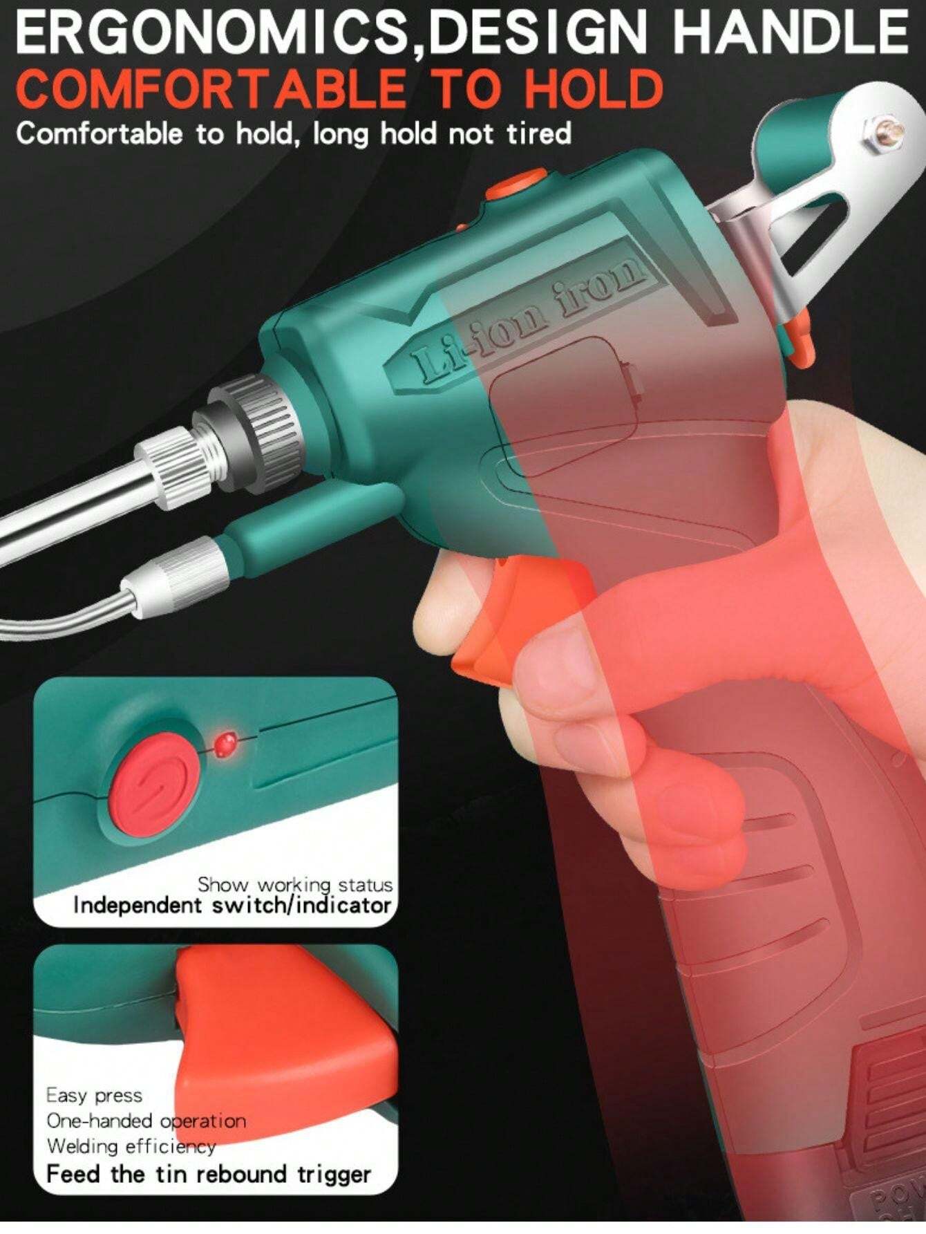 Manual Tin Gun Electric Soldering Iron External Heat Repair Spot