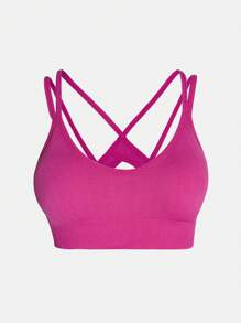 5pcs Women's Criss-Cross Back Support Sports Bras, New Spring/Summer Yoga & Fitness Lightweight Strap Sports Tops For Gym - 彩色 - 查看 8