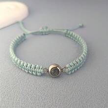 Custom Photo Projection Bracelet Braided Rope Picture Inside Bracelet Gifts For Him Birthday Gifts