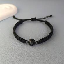 Custom Photo Projection Bracelet Braided Rope Picture Inside Bracelet Gifts For Him Birthday Gifts
