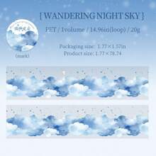 1 Roll 78.74inch(200cm) Various Cloud Themes Stickers On Roll Cutting Decor Hand Account Aesthetic Scrapbooking Personalized DIY Journaling Calendar Collage Diary Material Back To School - 1 Volume - View 14