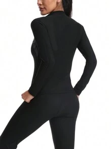 1 件 2025 新款女式户外跑步/健身灰色拼接长袖瑜伽紧身衫，带拉链，桑拿运动服减肥，腰部训练器，适合秋冬季塑身衣，瘦身衬衫，腹部控制塑身衣，腰部收紧胸罩，桑拿运动服，桑拿衬衫，桑拿运动汗塑身衣女士健身房配件腹部瘦身腰带，腰带腹部瘦身束腹带 - 銀色 - 查看 7