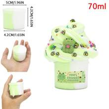 50g/200g Frog Whale Thema Charms DIY Butter Schleim Set - Zweifarbiger flauschiger, super dehnbarer Schleim Knete für Kinder, ideales Weihnachtsgeschenk, Party-Gastgeschenk, sensorische quetschbare Spielsachen für Jungen und Mädchen