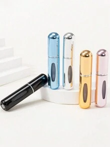 10 件/5 件/3 件/1 件 5ml 底部可再填充香水瓶，带泵和铝制容器便携式液体和化妆品喷雾分配器，旅行友好型化妆包化妆包护肤包洗漱包收纳袋，旅行必需品巡航必需品化妆包收纳化妆品收纳盒化妆盒 - 彩色 - 查看 39