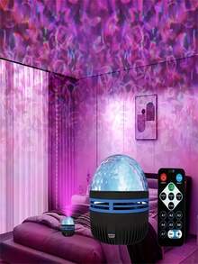 1 máy chiếu đèn LED dạng sóng, nhiều mẫu màu có điều khiển từ xa, đèn chiếu sao thiên hà, máy chiếu đèn ngủ phòng ngủ, máy chiếu sóng, máy chiếu sao, rạp hát tại nhà, trần nhà, đồ trang trí quà tặng giáng sinh, quà tặng valentine, cắm trại, đồ trang trí đám cưới, đèn ngủ lãng mạn - Nhiều màu - Xem 3