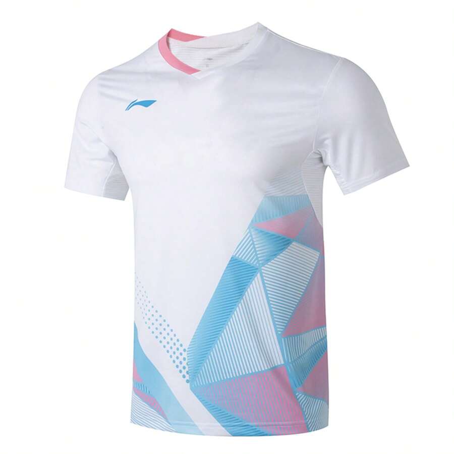LI-NING Unisex Breathable Badminton Shirt, Suitable For Competition & Training