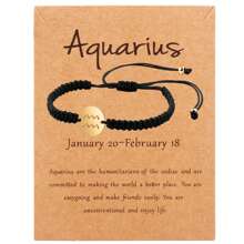 1 pieza Pulsera unisex con de los 12 signos del zodíaco, hecha a mano de acero inoxidable trenzado, de moda