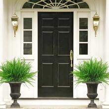 波士顿和小麦，10 件人造蕨类植物适用于户外，假灌木蕨类植物波士顿小麦草大型抗紫外线绿植适用于花园窗户前廊家居装饰（波士顿和小麦，10 件 - 綠色 - 查看 1