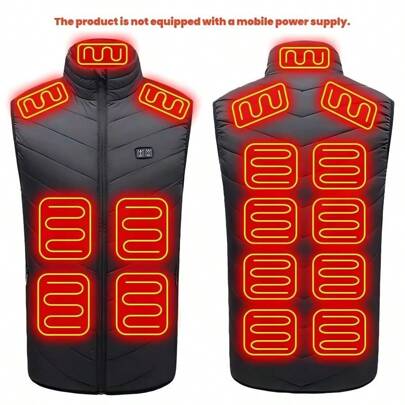 Winter Heated Vest 2/17 Areas Body Warmer Women Men Warm Heating Jacket Heated Vest Thermal Clothing Camping Outdoor Camping Warm