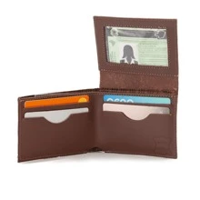 USE YOUNG Carteira Slim Masculina Modelo em L Porta CNH Notas Cartão Carimbo Nossa Senhora Aparecida - Café - Visão 5