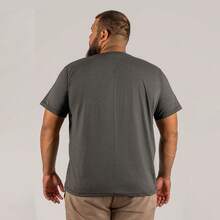 Extra Large Plus Size 30.1 Combed Cotton T-Shirt Street Fashion Blouse Los Angeles Font - Màu xám đen - Xem 2
