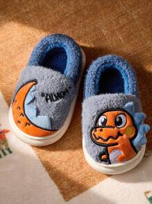 1 Paar Kinderschuhe Hausschuhe Winter Baby Innen Zuhause Kinder Hausschuhe, niedliche geschlossene Winterschuhe für Jungen