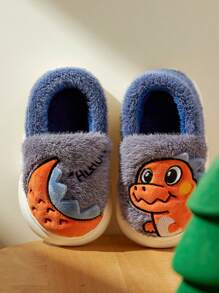 1 Paar Kinderschuhe Hausschuhe Winter Baby Innen Zuhause Kinder Hausschuhe, niedliche geschlossene Winterschuhe für Jungen