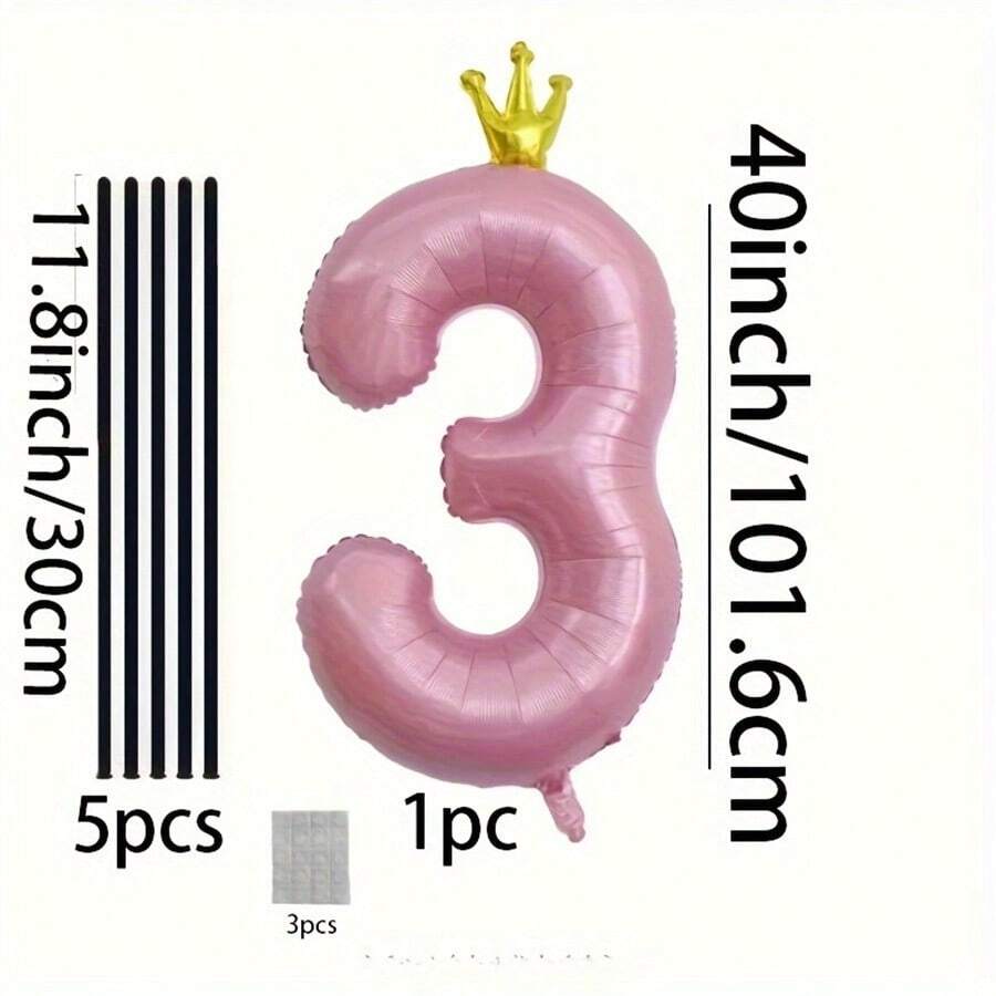 TwoDimensional Cartoon Line Number 09 Balloon 40Inch Large White