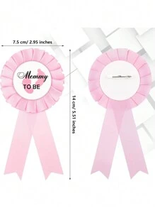 2pcs/Set Random Baby Shower Party Mom To Be/Dad To Be Badges, Decorative Lapel Pin For Future Dad/Mom, Baby Shower Pin, Commemorative Gift - Multicolor - View 9