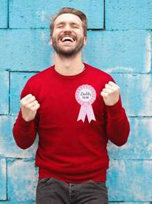 2pcs/Set Random Baby Shower Party Mom To Be/Dad To Be Badges, Decorative Lapel Pin For Future Dad/Mom, Baby Shower Pin, Commemorative Gift - Multicolor - View 6